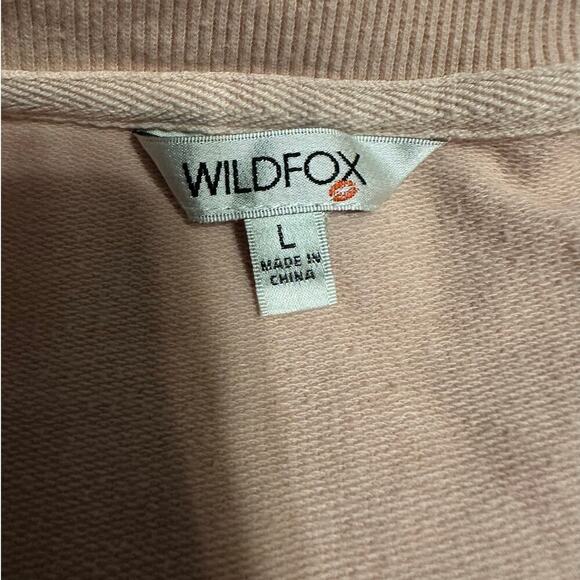 Wildfox "Coffee & Sunshine" Crewneck Lightweight Sweatshirt Large Blush Pink - Picture 3 of 6